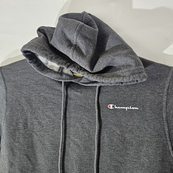 Champion Pullover Sweatshirt Hoodie Adult Medium Gray Hooded Pocket Athletic - Picture 3 of 10